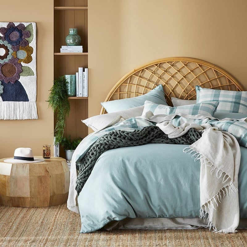 Vintage Washed Linen Soft Sage Quilt Cover Set + Separates