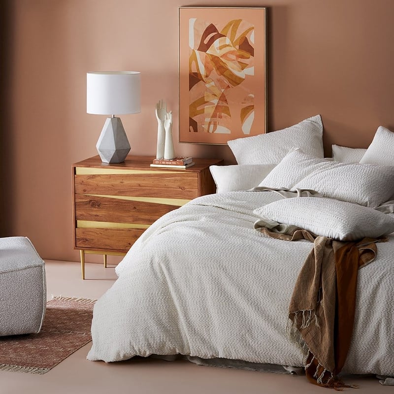 Bree Boucle Coconut Quilt Cover Separates