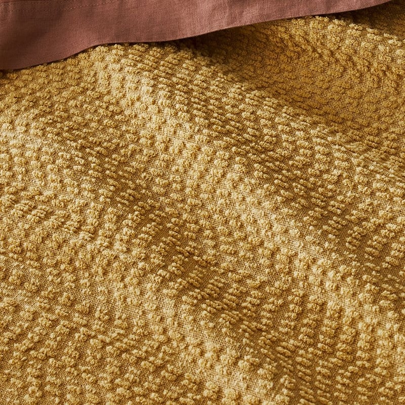 Bree Boucle Mustard Quilt Cover Separates