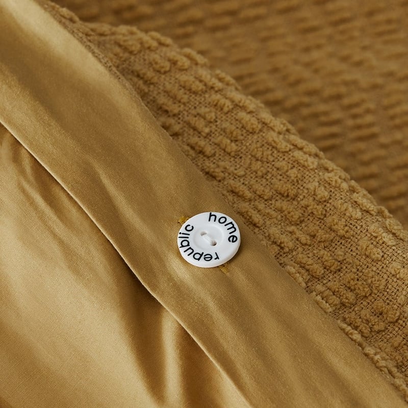 Bree Boucle Mustard Quilt Cover Separates