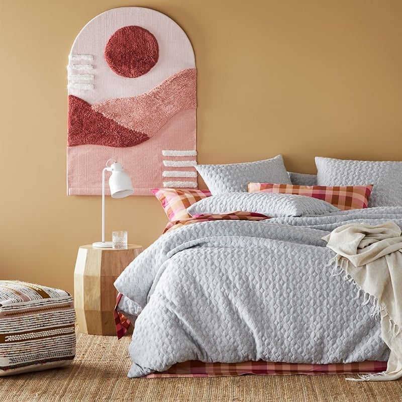 Geo Jersey Grey Marle Quilt Cover Separates