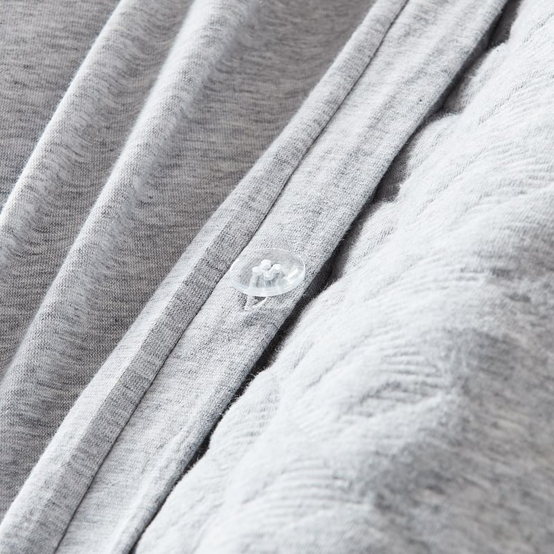 Geo Jersey Grey Marle Quilt Cover Separates