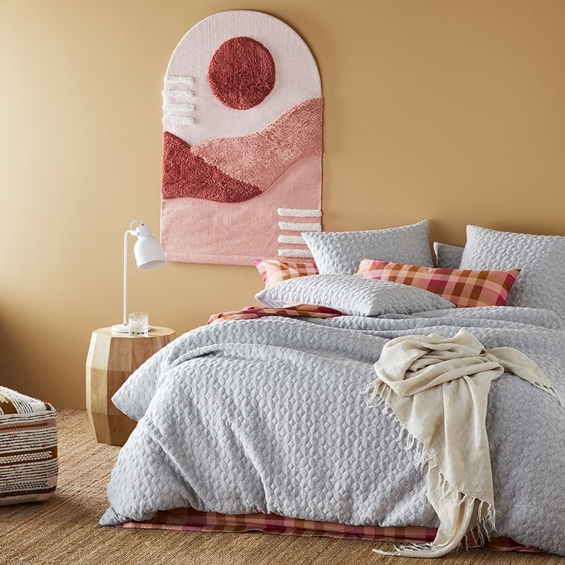 Geo Jersey Grey Marle Quilt Cover Separates