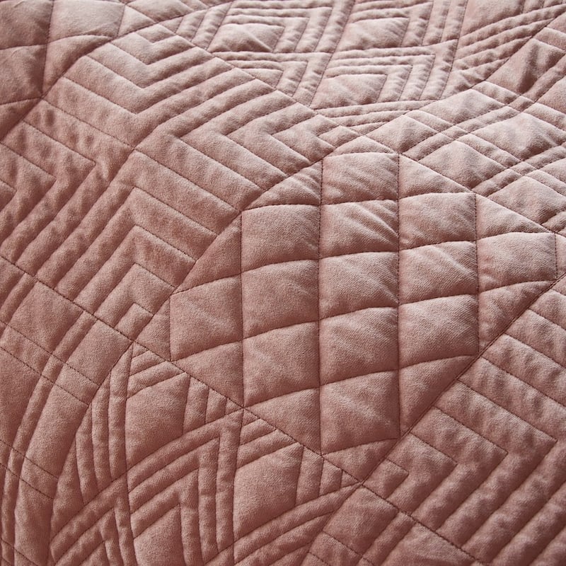 Florence Blush Velvet Quilted Quilt Cover Separates