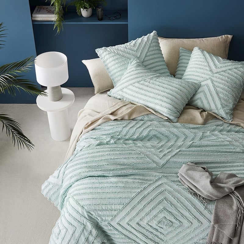 Harlow Tufted Mint Quilt Cover Separates