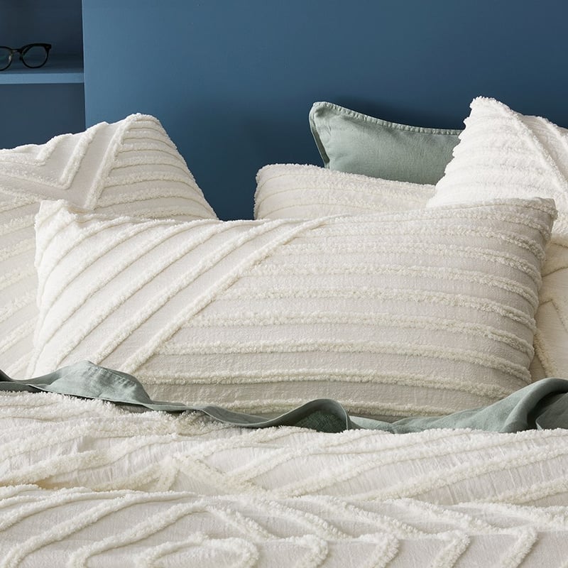 Harlow Tufted Off White Quilt Cover Separates