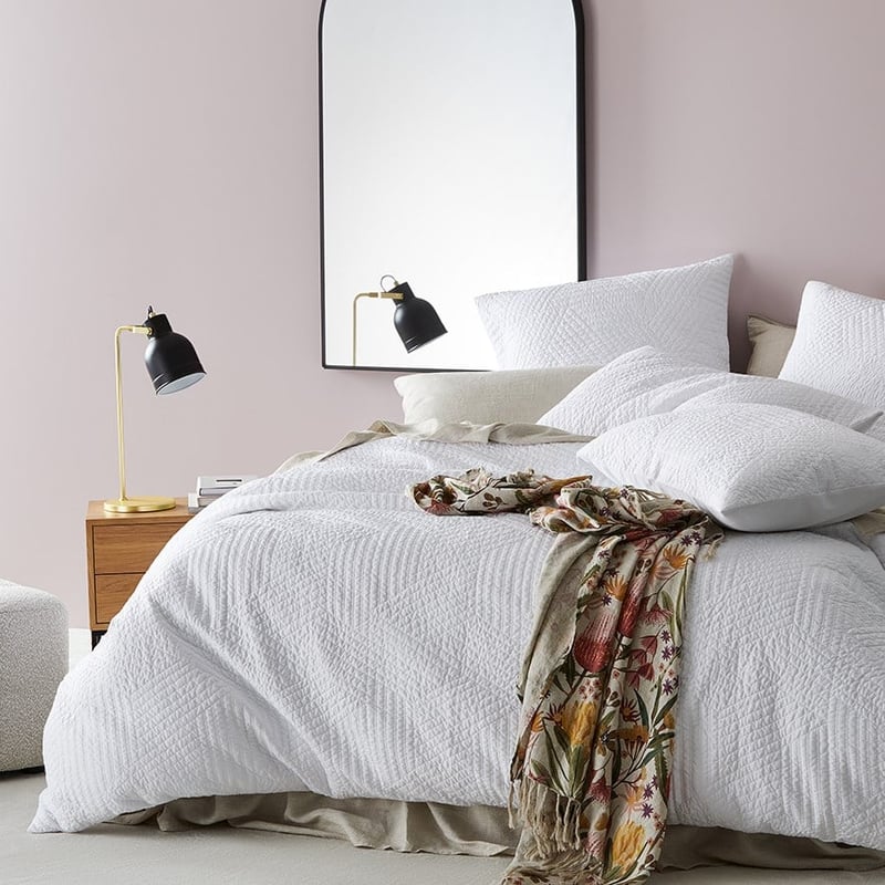 Kaito White Quilted Quilt Cover Separates