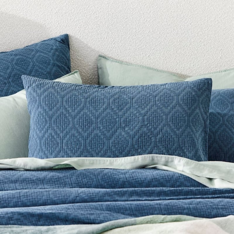 Mirella Matelasse Navy Quilt Cover Separates