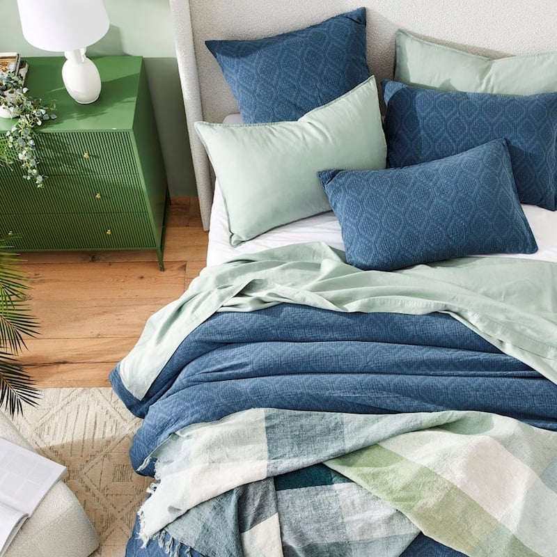 Mirella Matelasse Navy Quilt Cover Separates