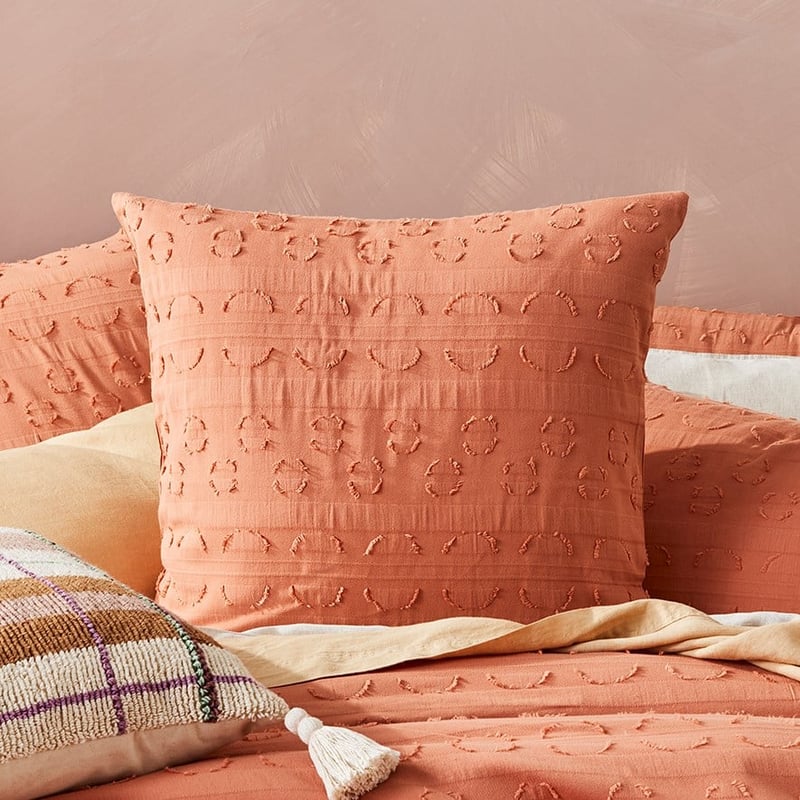 Cisco Matelasse Burnt Orange Quilt Cover Separates