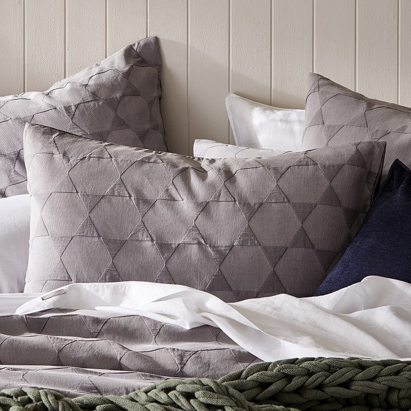 Lennox Matelasse Coal Quilt Cover Separates