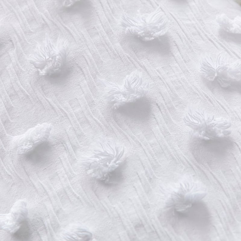 Demi Tufted White Quilt Cover 