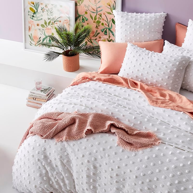 Demi Tufted White Quilt Cover 