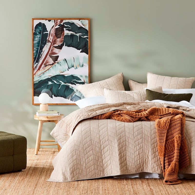 Emmie Natural Quilted Coverlet Separates