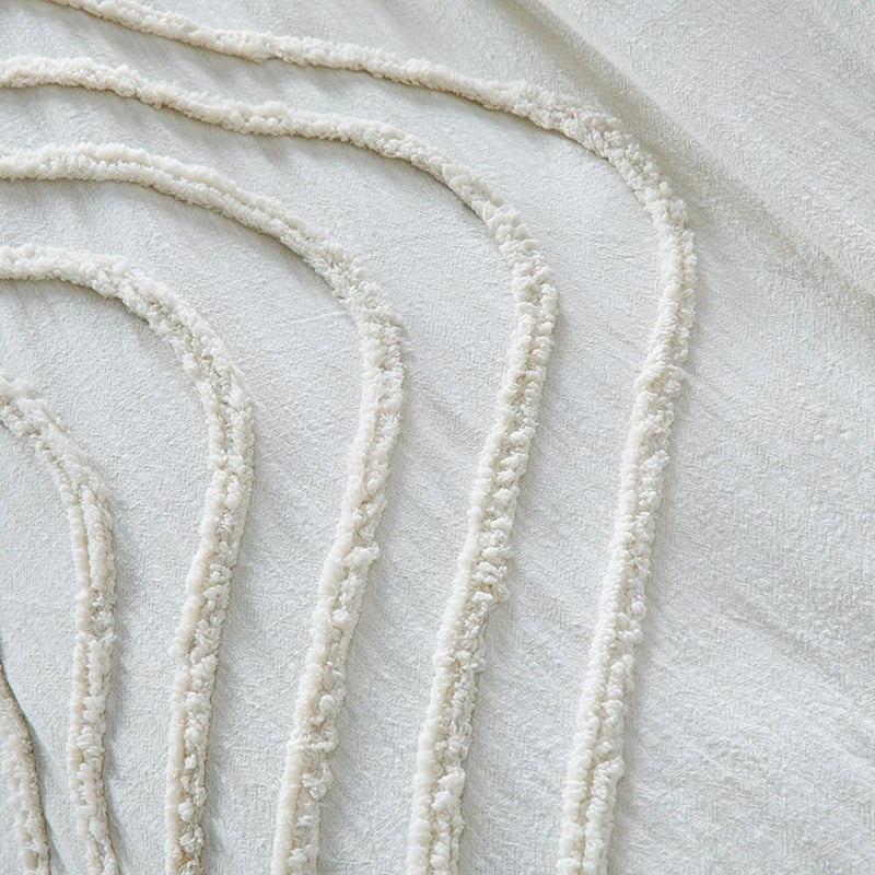 Ollie Tufted Vanilla Quilt Cover Separates
