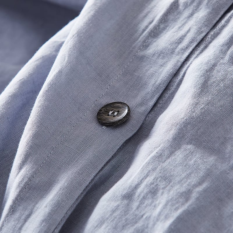 Vintage Washed Linen Blue Dust Quilt Cover Separates