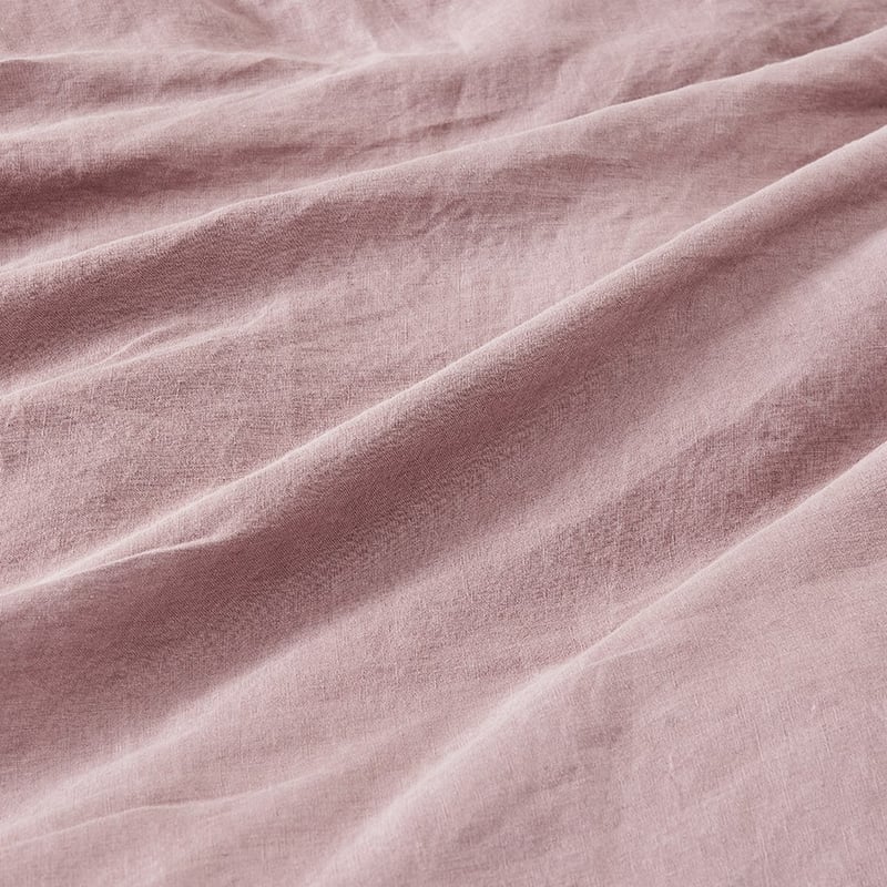 Vintage Washed Linen Dusty Mauve Quilt Cover Separates