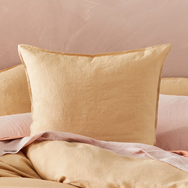 Vintage Washed Linen Latte Quilt Cover Separates
