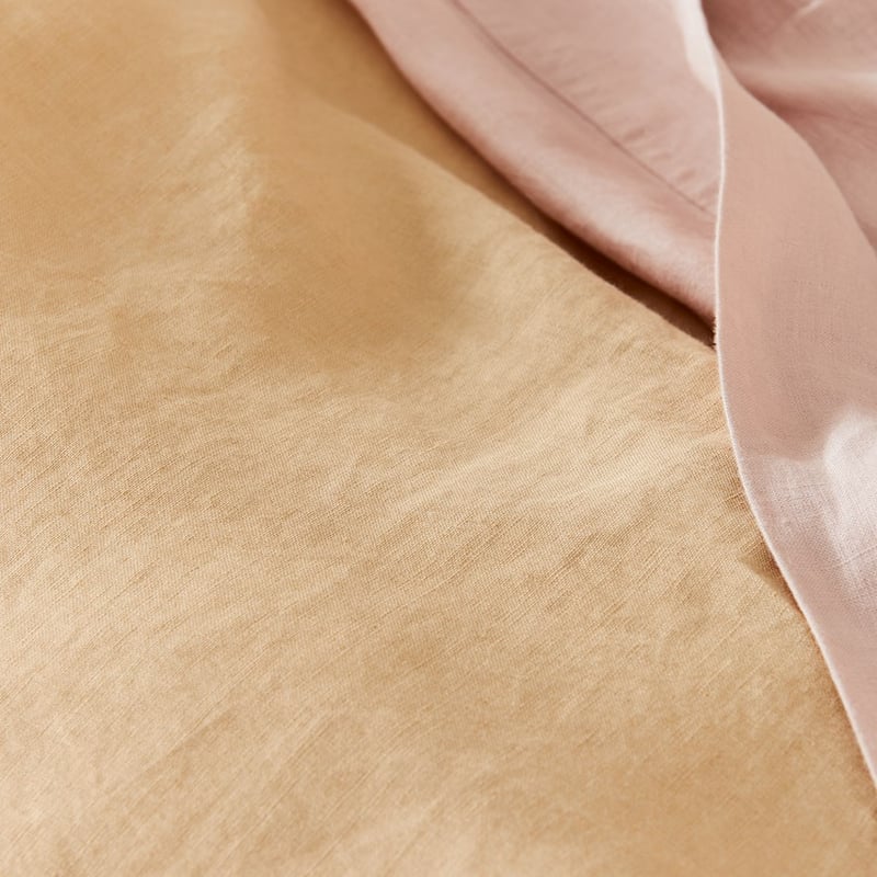 Vintage Washed Linen Latte Quilt Cover Separates