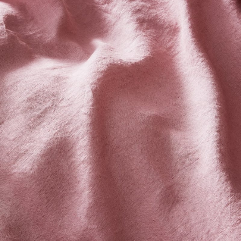 Vintage Washed Linen Rose Quartz Quilt Cover Separates