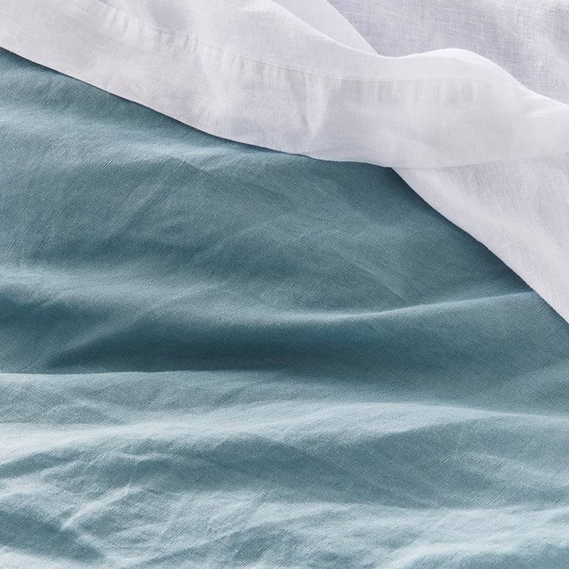 Vintage Washed Linen Seafoam Quilt Cover Separates