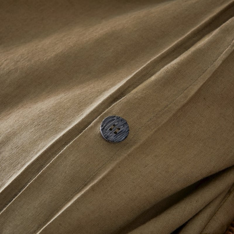 Vintage Washed Linen Olive Quilt Cover Separates