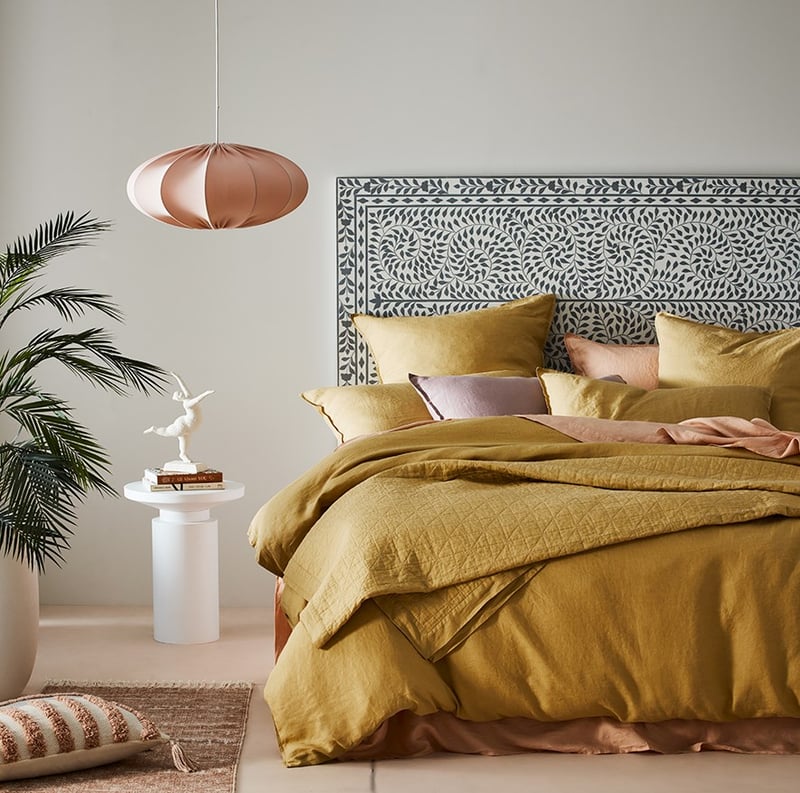 Vintage Washed Linen Cashew Quilt Cover Separates