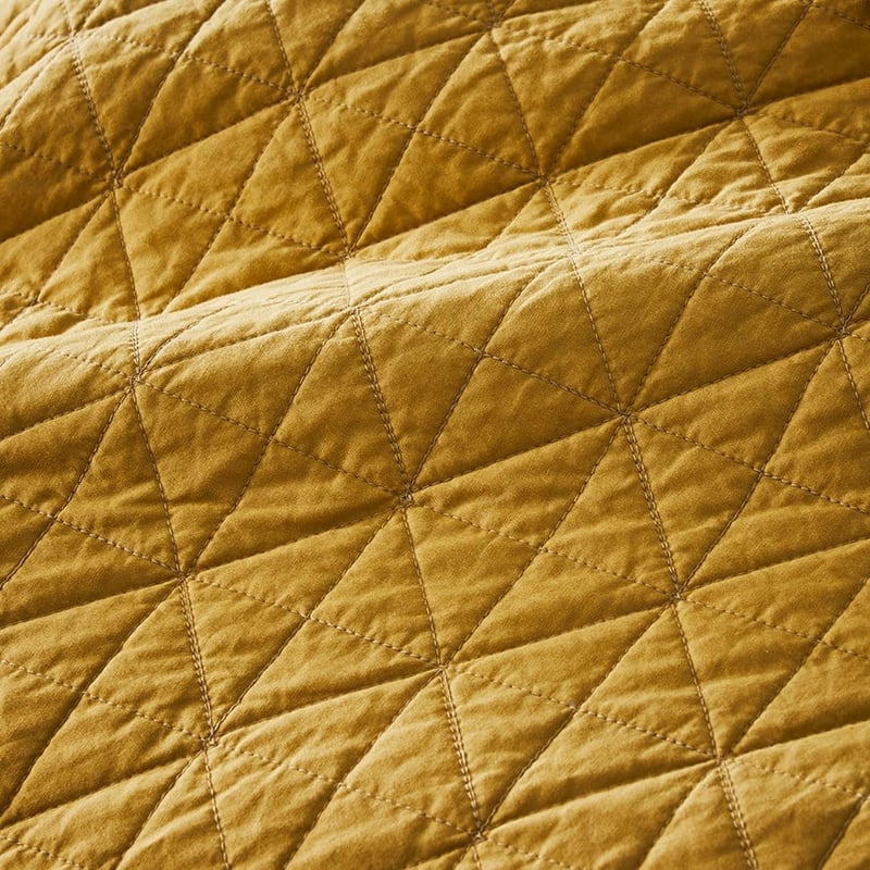 Vintage Washed Linen Cashew Quilted Coverlet Separates