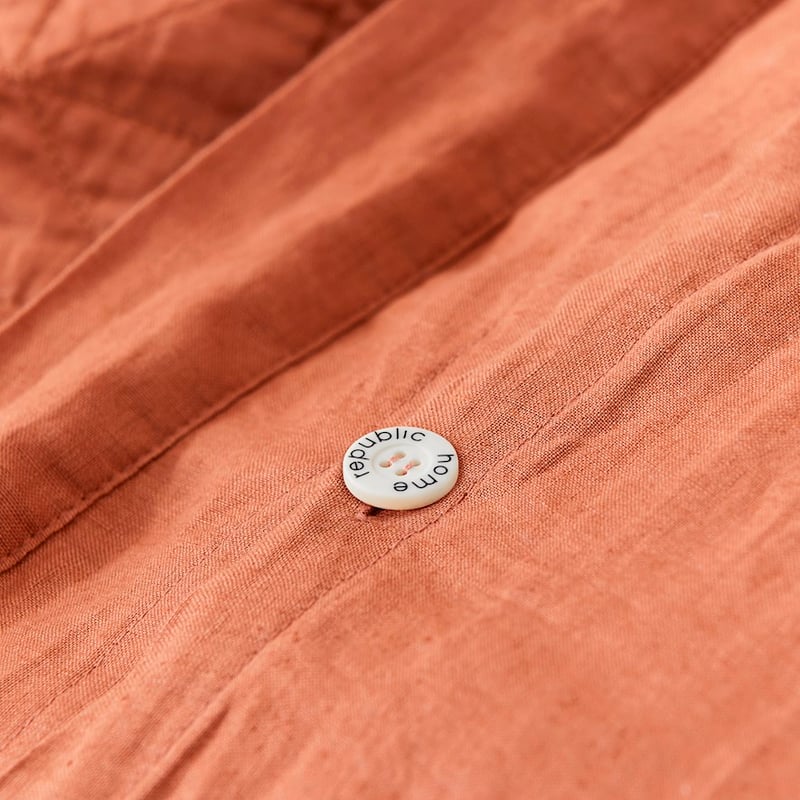 Vintage Washed Linen Brick Quilted Quilt Cover Separates