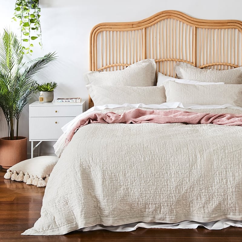 Vintage Washed Linen Linen Quilted Quilt Cover Separates