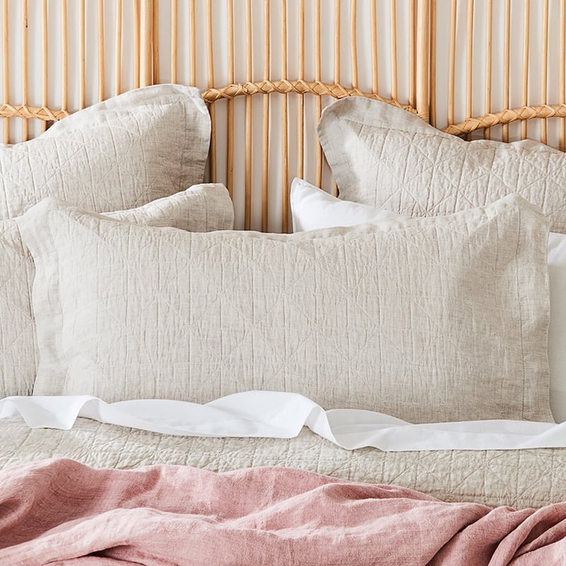 Vintage Washed Linen Linen Quilted Quilt Cover Separates