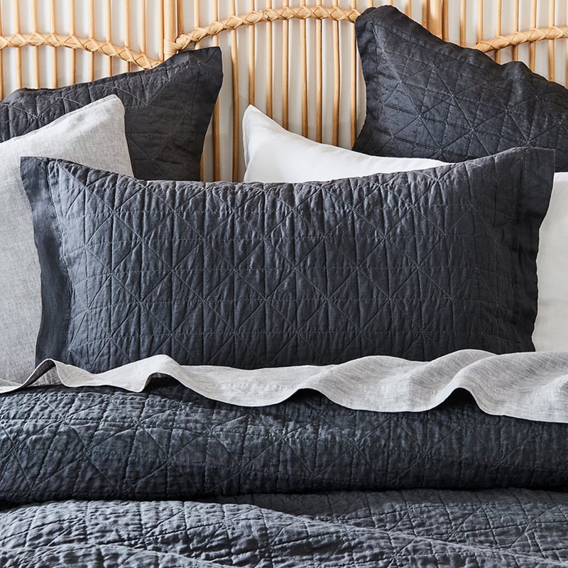 Vintage Washed Linen Magnet Quilted Quilt Cover Separates