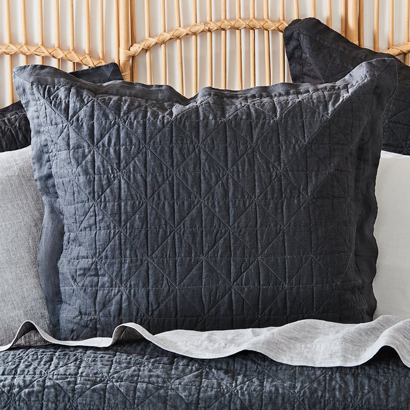 Vintage Washed Linen Magnet Quilted Quilt Cover Separates