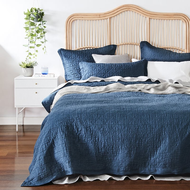 Vintage Washed Linen Old Navy Quilted Quilt Cover Separates