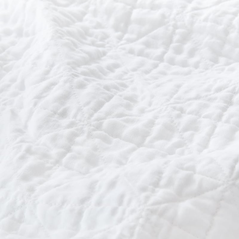 Vintage Washed Linen White Quilted Quilt Cover Separates