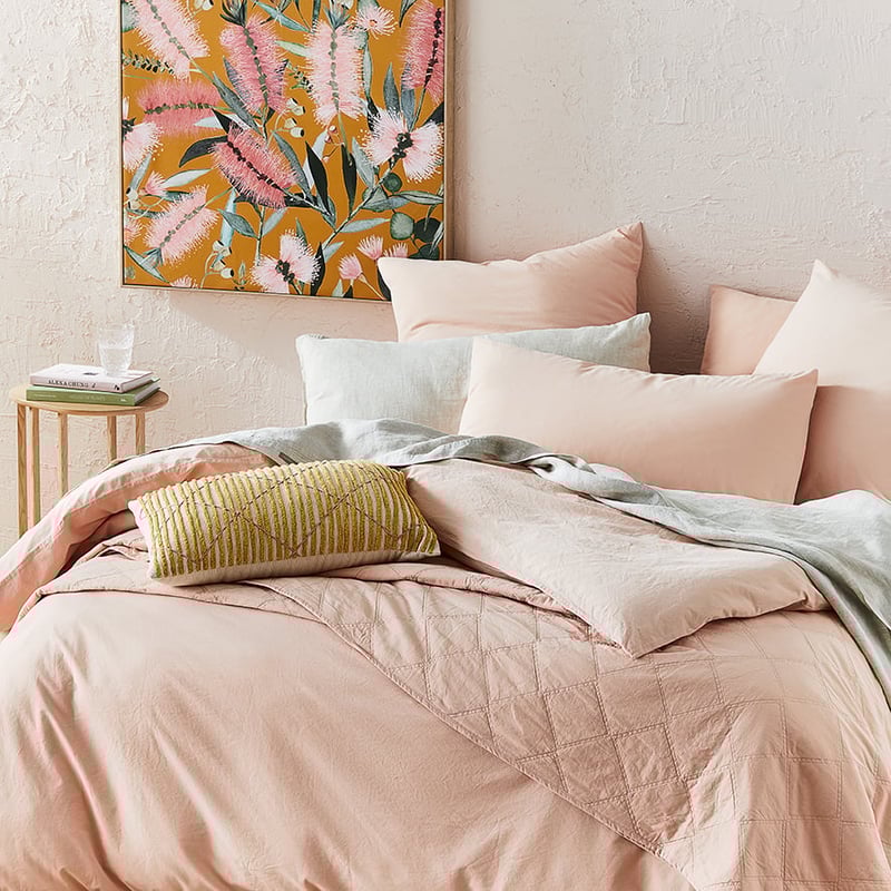 Stonewashed Cotton Apricot Quilt Cover Separates