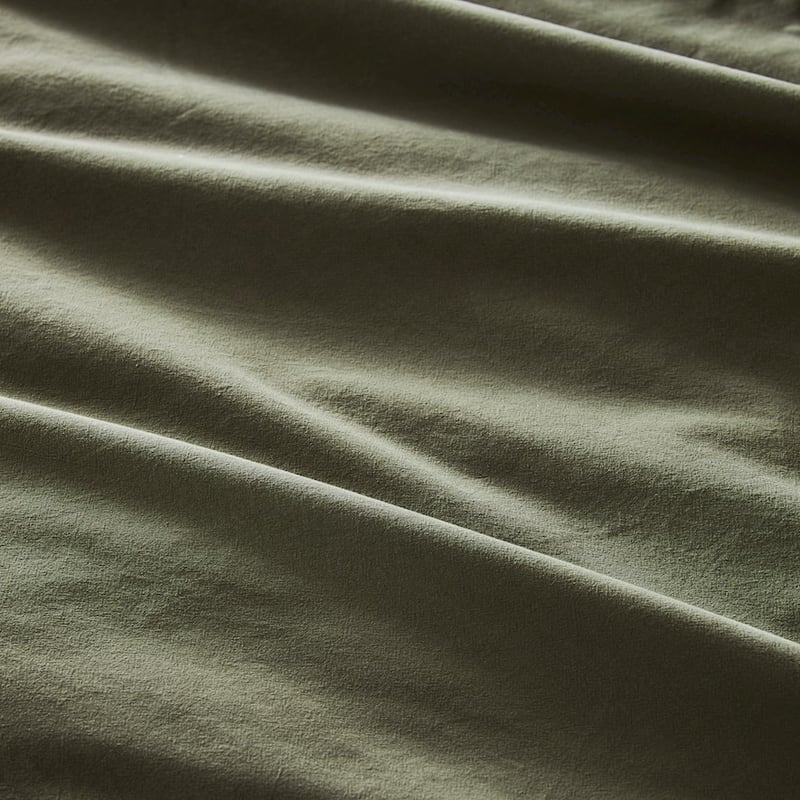 Stonewashed Cotton Bay Leaf Quilt Cover Separates