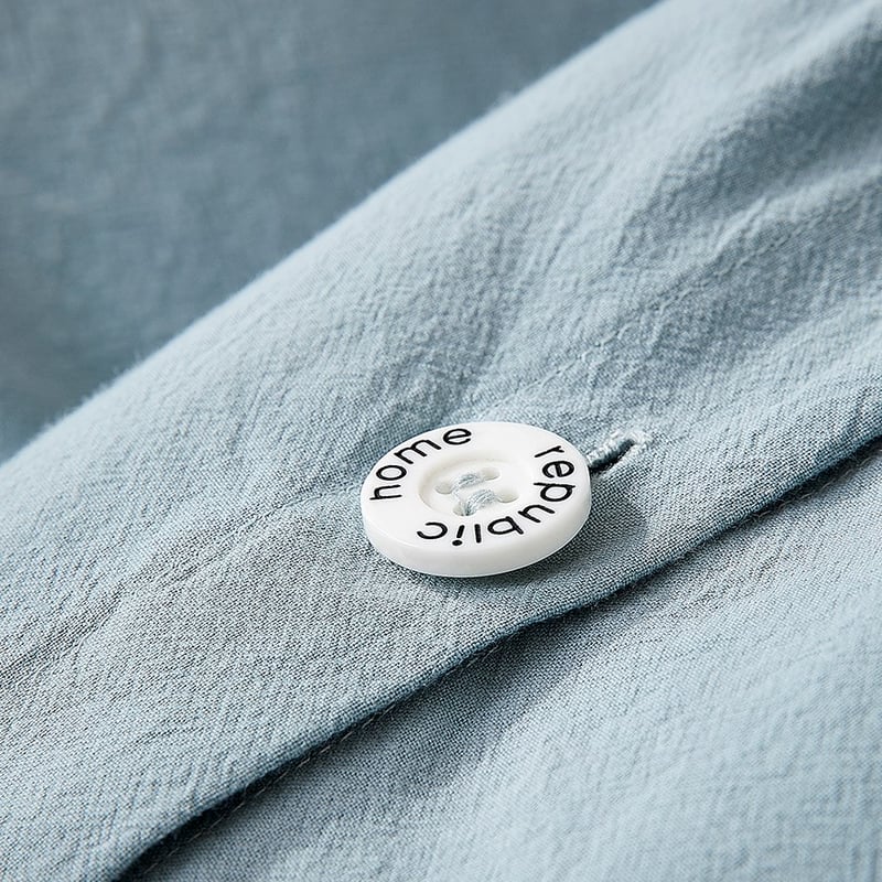 Stonewashed Cotton Blue Grey Quilt Cover Separates