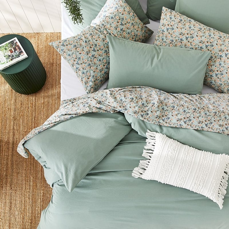 Stonewashed Cotton Gumleaf Quilt Cover Separates