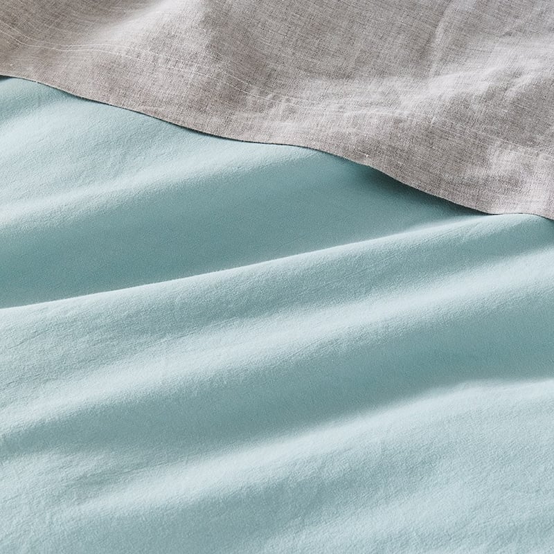 Stonewashed Cotton Ice Blue Quilt Cover Separates
