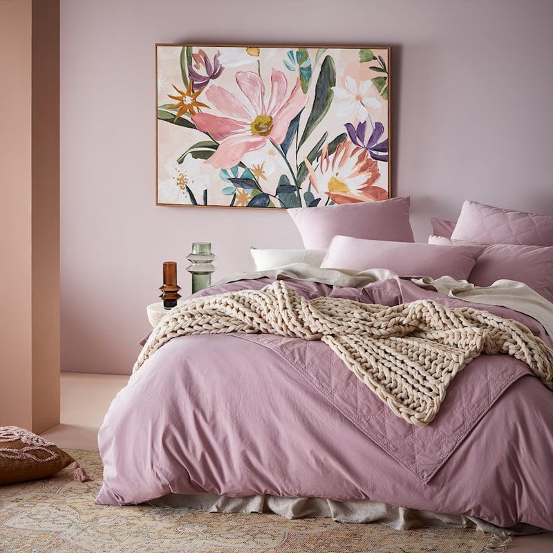 Stonewashed Cotton Lavender Quilt Cover Separates