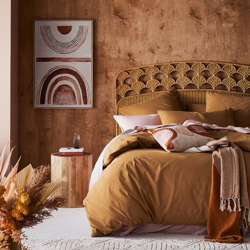 Stonewashed Cotton Brown Sugar Quilt Cover Separates