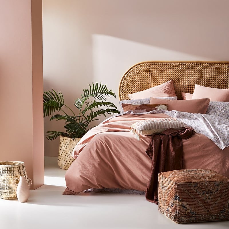 Stonewashed Cotton Peach Quilt Cover Separates