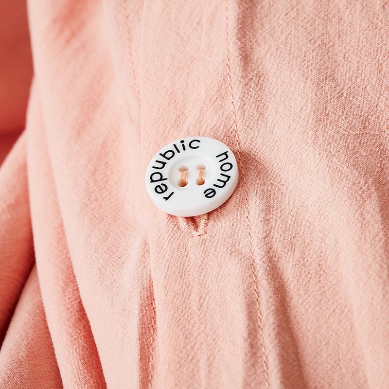 Stonewashed Cotton Salmon Quilt Cover Separates