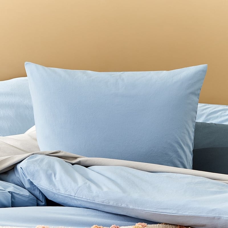 Stonewashed Cotton Sea Blue Quilt Cover Separates