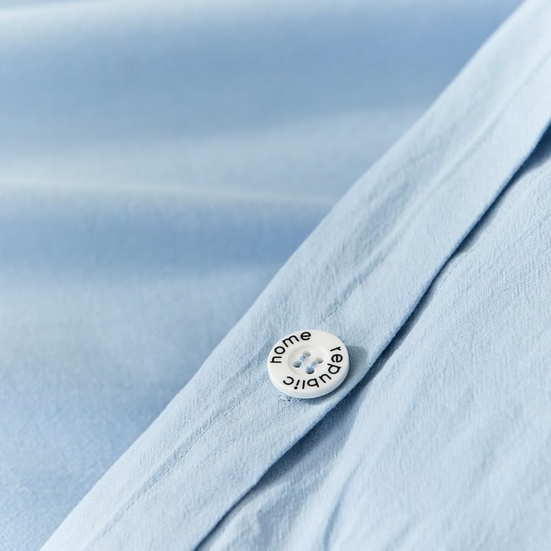 Stonewashed Cotton Sea Blue Quilt Cover Separates