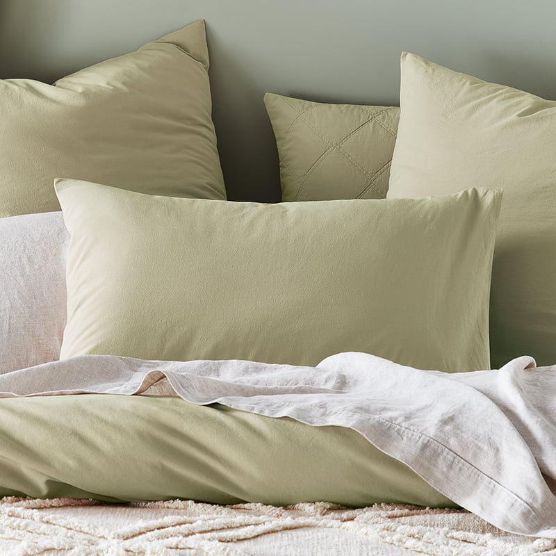 Stonewashed Cotton Soft Khaki Quilt Cover Separates