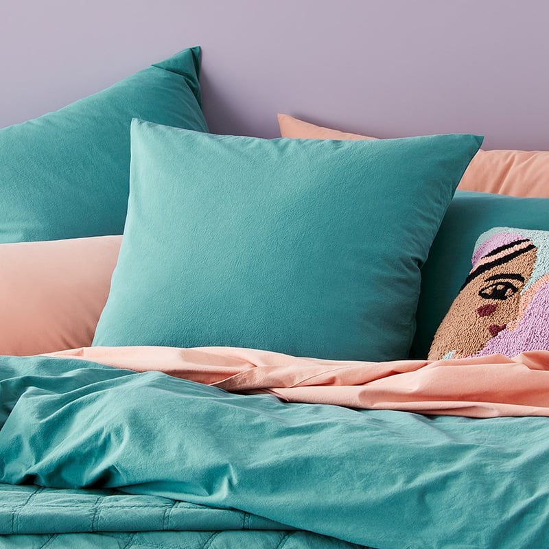 Stonewashed Cotton Teal Quilt Cover Separates
