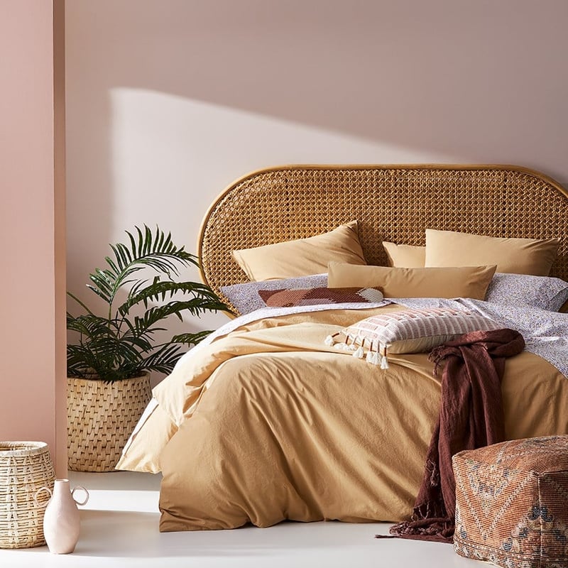 Stonewashed Cotton Wheat Quilt Cover Separates