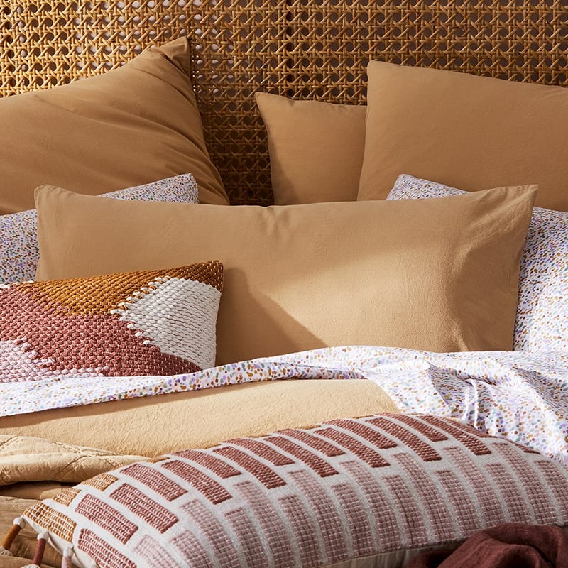 Stonewashed Cotton Wheat Quilt Cover Separates